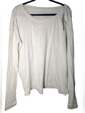 Grey State Creme Heather Yummy Tee Cotton Sz 0/XS
